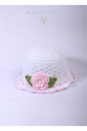 Baby embroidered hat Capridea | C116ABIANCO/ROSA